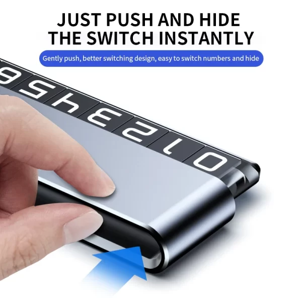 metal car temporary parking card rotate phone number plate aluminum stickers park stop in car styling auto accessories