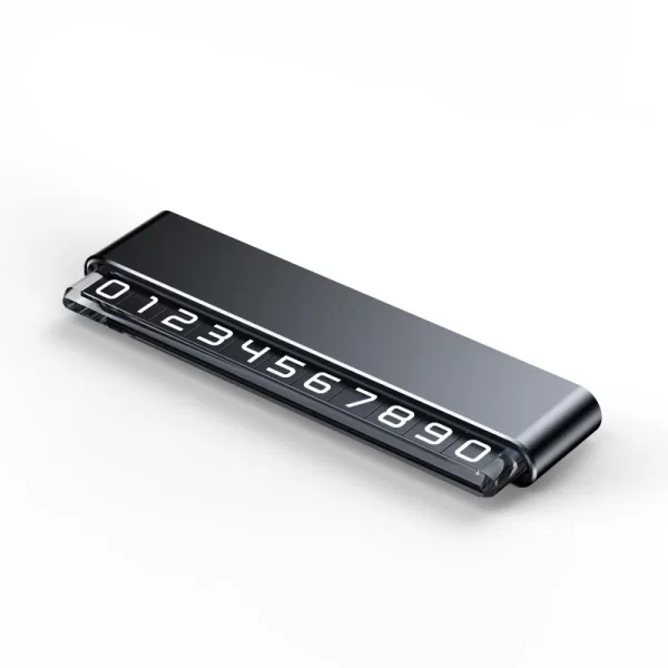 metal car temporary parking card rotate phone number plate aluminum stickers park stop in car styling auto accessories