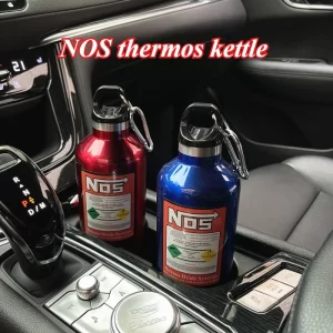 1pcs car insulation cup nos nitrogen cylinder vacuum stainless steel kettle 500ml stainless thermos cup car interior accessories
