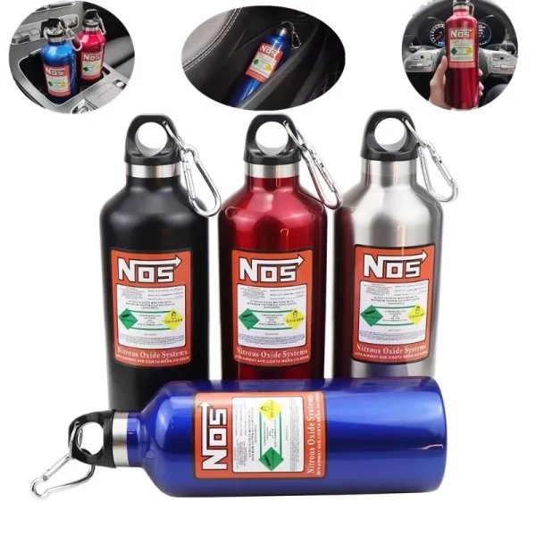 1pcs car insulation cup nos nitrogen cylinder vacuum stainless steel kettle 500ml stainless thermos cup car interior accessories