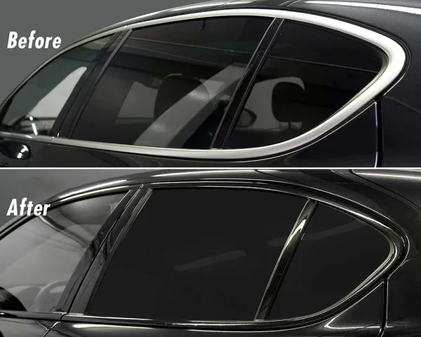 glossy black vinyl wrap strip tape car wrap foil for window trim door protection film