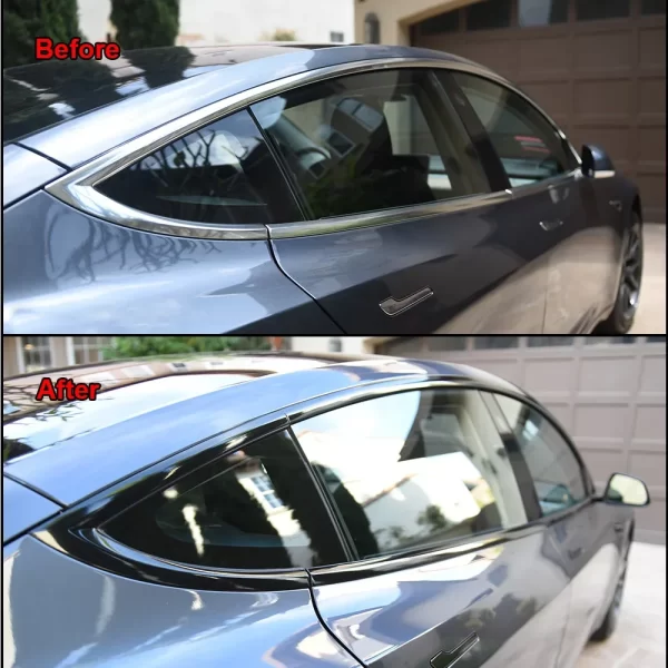 glossy black vinyl wrap strip tape car wrap foil for window trim door protection film