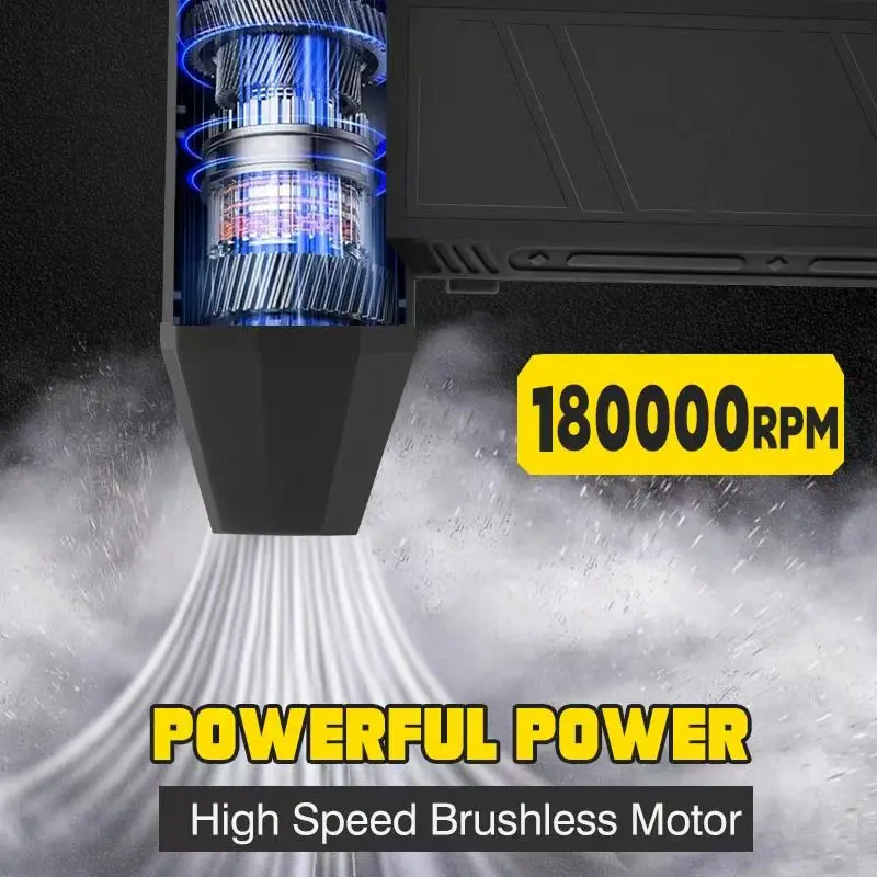 x3max handheld mini turbo jet fan,180000rpm powerful air blower compressed air duster for car dryer/pc/home qililai