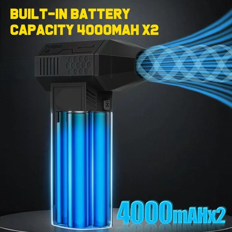 x3max handheld mini turbo jet fan,180000rpm powerful air blower compressed air duster for car dryer/pc/home qililai
