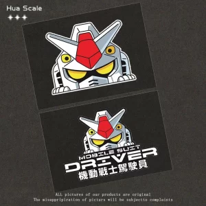 car anime robot driver creative gas cap car stickers cover marks electric car stickers reflective decorative stickers accessorie