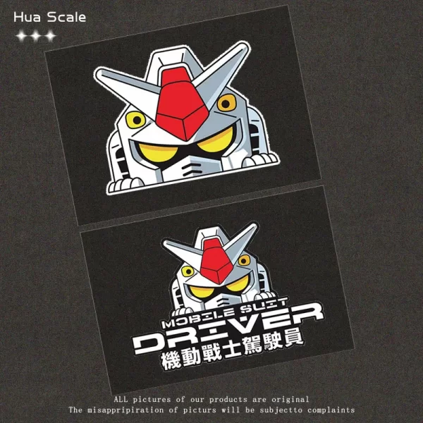 car anime robot driver creative gas cap car stickers cover marks electric car stickers reflective decorative stickers accessorie