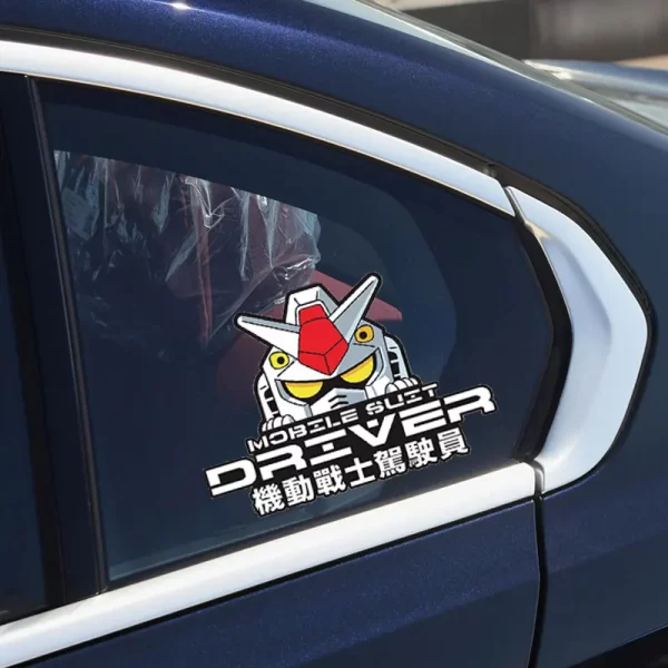 car anime robot driver creative gas cap car stickers cover marks electric car stickers reflective decorative stickers accessorie