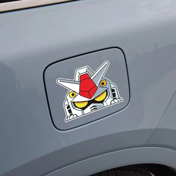 car anime robot driver creative gas cap car stickers cover marks electric car stickers reflective decorative stickers accessorie