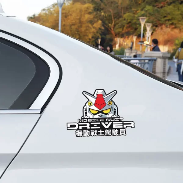 car anime robot driver creative gas cap car stickers cover marks electric car stickers reflective decorative stickers accessorie