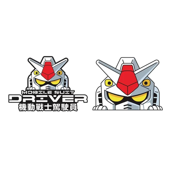 car anime robot driver creative gas cap car stickers cover marks electric car stickers reflective decorative stickers accessorie