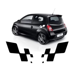 2pcs body side car stickers for renault clio rs r.s. 18 megane twingo racing styling diy pvc film decals auto tuning accessories
