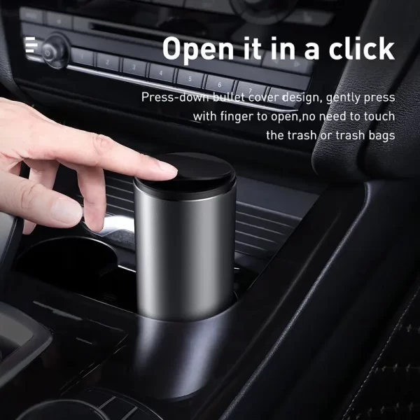 baseus car trash can ashtray dust case storage box alloy organizer car vehicle garbage bin car auto interior accessories