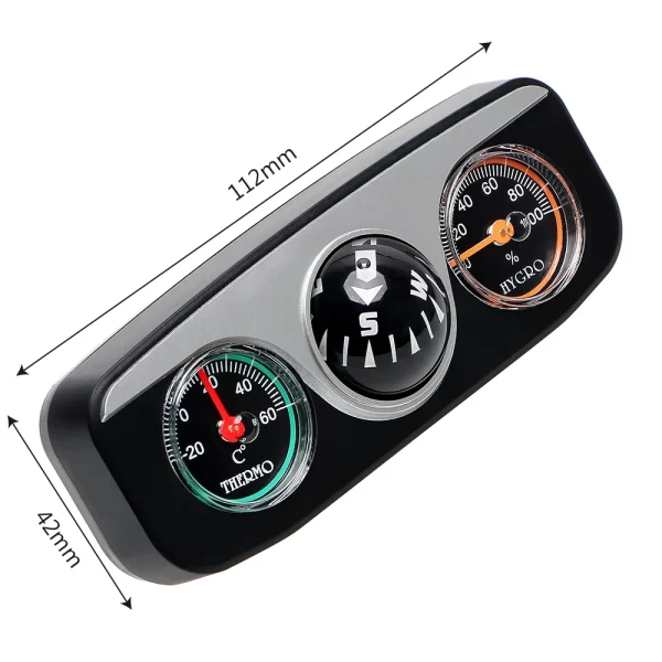 car ornaments decoration 3 in 1 guide ball for auto boat vehicles compass thermometer hygrometer interior accessories