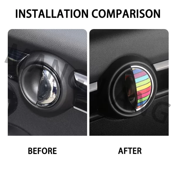 2pcs leather car front rear pull door handle sticker for mini cooper f54 f55 f56 f60 r55 r56 r60 decoration decal accessories