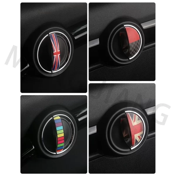 2pcs leather car front rear pull door handle sticker for mini cooper f54 f55 f56 f60 r55 r56 r60 decoration decal accessories