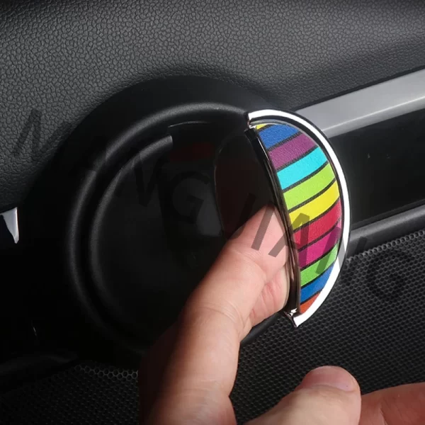 2pcs leather car front rear pull door handle sticker for mini cooper f54 f55 f56 f60 r55 r56 r60 decoration decal accessories