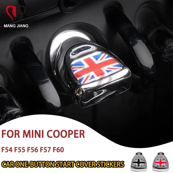 car one start click stop button switch cover stickers for mini cooper f54 f55 f56 f57 f60 interior case decoration accessories