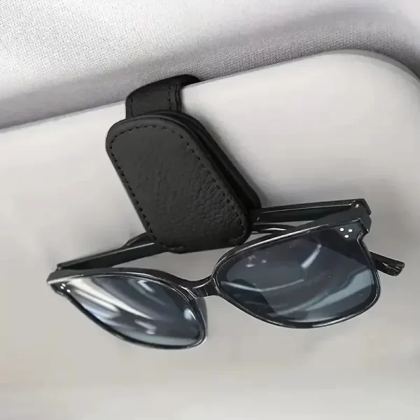1pcs sunglasses holder is suitable for car sunshades magnetic leather sunglasses clip and ticket clip car sunshade accessories