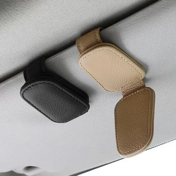 1pcs sunglasses holder is suitable for car sunshades magnetic leather sunglasses clip and ticket clip car sunshade accessories