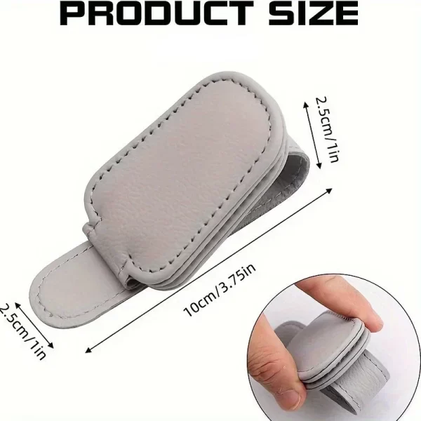 1pcs sunglasses holder is suitable for car sunshades magnetic leather sunglasses clip and ticket clip car sunshade accessories