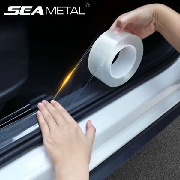 car stickers door edge protector universal car door sill sticker anti scratch transparent film protection style auto accessories
