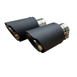 1pc automotive universal stainless steel exhaust pipe muffler carbon fiber trim tail pipe exhaust tip exhaust tip