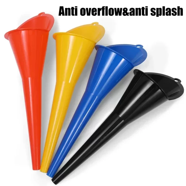 car long stem funnel gasoline oil fuel filling tools anti splash plastic oil funnel motorcycle refueling tools auto accessories