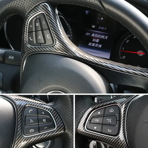 for mercedes benz c e class glc cla gla w205 w213 x253x156 car steering wheel decoration frame cover trim stickers accessories