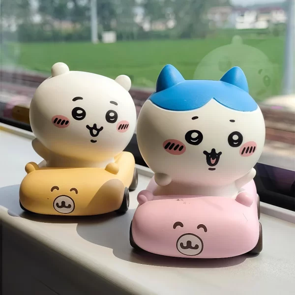 chiikawa mini car figurine cute dashboard decoration kawaii vehicle interior accessories character collectible gift for women