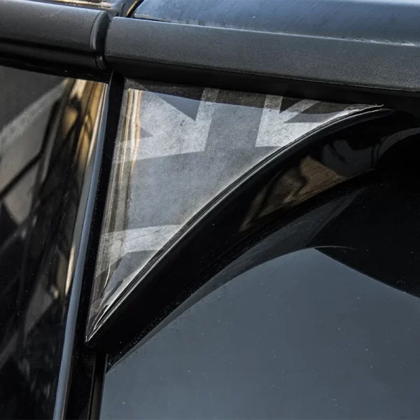 2pcs car exterior rear back trunk tailfins spoiler wing 3d sticker decal decor for bmw mini cooper f56 car styling accessories