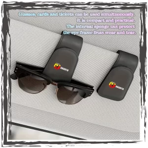 car glasses frame magnetic pu leather fashion glasses clip for abarth 695 595 500 competizione 124 spider punto accessories