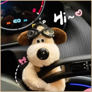 car puppy plush doll clutch decoration car wiper turn signal switch decoration cute dog car wiper doll interior accessories