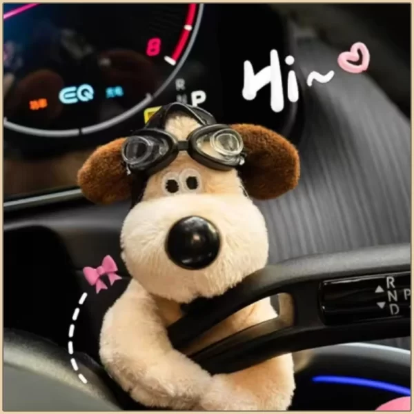 car puppy plush doll clutch decoration car wiper turn signal switch decoration cute dog car wiper doll interior accessories