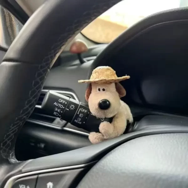 car puppy plush doll clutch decoration car wiper turn signal switch decoration cute dog car wiper doll interior accessories