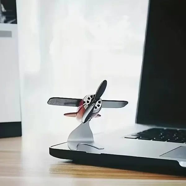 solar airplane creative men's car decoration car interior accessories desktop ornament gift for woman, man, car enthusiast