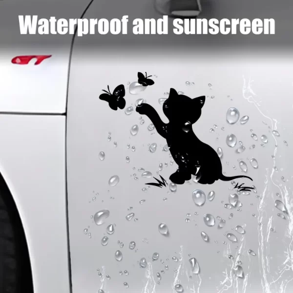 car cartoon stickers animal cat decals body reflective stickers decorative creative cat butterfly stickers cars accessories