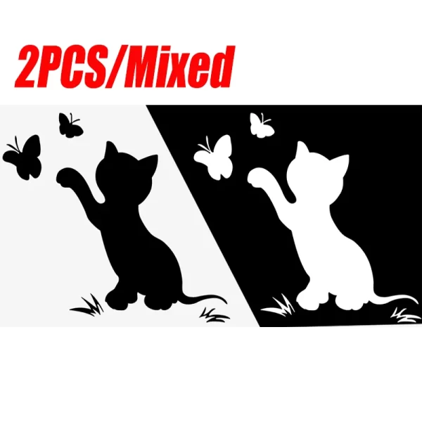 car cartoon stickers animal cat decals body reflective stickers decorative creative cat butterfly stickers cars accessories