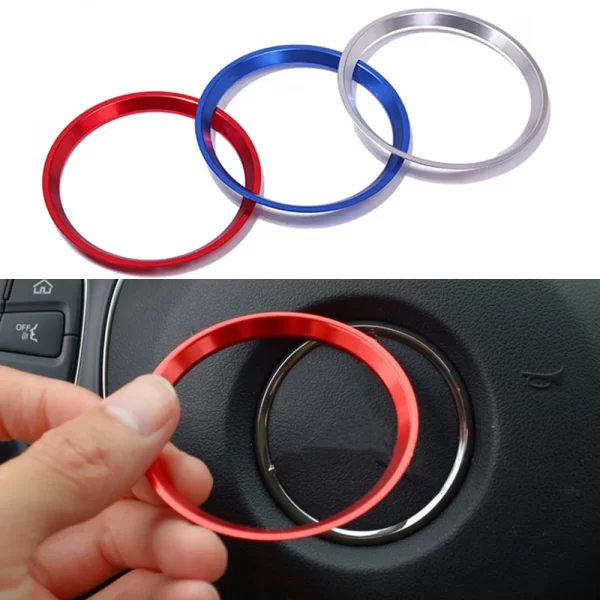 58mm car steering wheel center cover logo sticker metal ring trim accessories for mercedes benz gle cla gla w213 w246 w205 c117