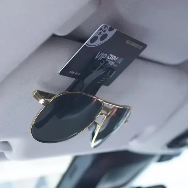 2pcs universal car auto sun visor glasses box sunglasses clip card ticket holder fastener pen case eyeglasses clips accessories