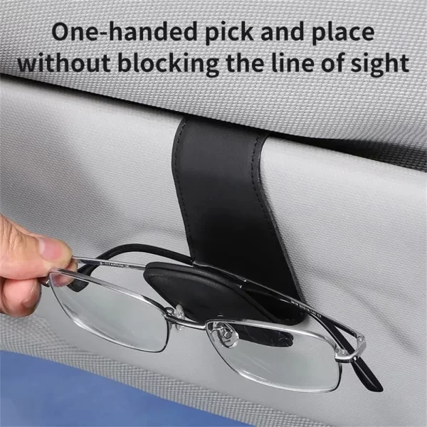 universal car auto sun visor eyeglass hanger clip leather glasses holder magnetic multi function automobile accessories storage