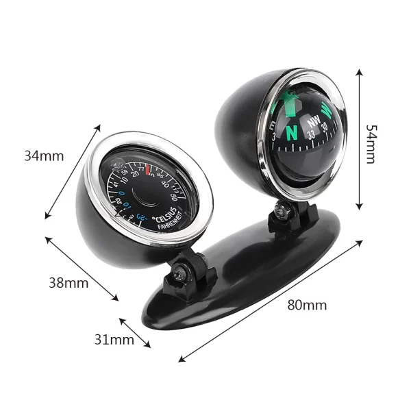 car ornaments compass thermometer guide ball dashboard meters gauge decorative truck automobile accessories interior decoration