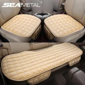 seametal ソフトカーシートカバー肌に優しい豪華な自動車シートクッションアンチスリップ自動車シートプロテクターユニバーサルセダン suv