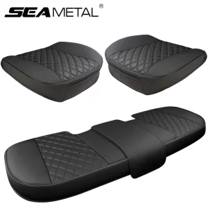 seametal カーシートカバー pu レザー自動車椅子カバー自動車シートカバー女性男性ベビーユニバーサルフィットほとんどの車