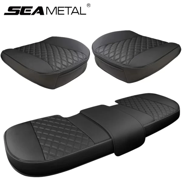 seametal カーシートカバー pu レザー自動車椅子カバー自動車シートカバー女性男性ベビーユニバーサルフィットほとんどの車