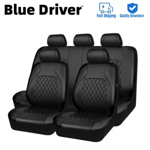 9 ピース/セットカーシートカバー pu レザーフルセットフルサラウンドシートプロテクターカバーユニバーサル防水シートカバー自動車インテリア