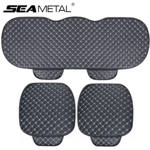 seametal ユニバーサルカーシートカバー pu レザーカーシートプロテクター四季カーシートクッション椅子カーペットパッド自動車アクセサリー