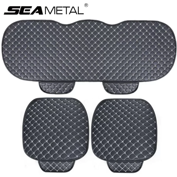 seametal ユニバーサルカーシートカバー pu レザーカーシートプロテクター四季カーシートクッション椅子カーペットパッド自動車アクセサリー