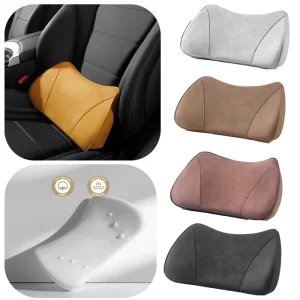 ランバーピロークッション,車のシート,インテリアヘッドレストアクセサリー,同じスエード,メモリーフォーム,パパ,ママ
