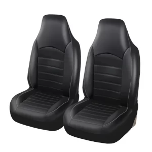 ユニバーサルフェイクレザーカーシートカバー,ペアバッグ,ベンチレーテッドベンチと互換性があり,インテリアスタイル,完全セット