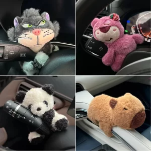 車かわいいワイパー装飾品ぬいぐるみカピバラパンダ猫ターンシグナルスイッチ飾り車のインテリア装飾アクセサリー